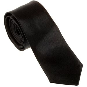 Joselin Cravate unisexe en polyester, noire, 2, Noir , 5cm - Publicité Joselin Cravate unisexe en polyester, noire, 2, Noir , 5cm - Publicité