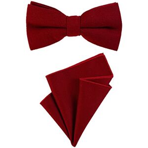 DonDon Hommes noeud papillon 12 x 6 cm lié longueur réglable et mouchoir 23 x 23 x 23 cm couleur coton assorti cramoisi - Publicité DonDon Hommes noeud papillon 12 x 6 cm lié longueur réglable et mouchoir 23 x 23 x 23 cm couleur coton assorti cramoisi - Publicité