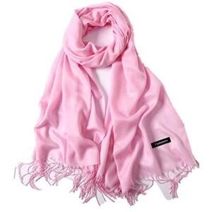 freesiom Echarpe Unisexe Homme Femme Hiver Chaude Longue Couleur Uni Frange Châle Foulard Tour Cache Cou Mode Simple Elegant Douce Automne Cadeau Anniversaire Noel (Rose) - Publicité freesiom Echarpe Unisexe Homme Femme Hiver Chaude Longue Couleur Uni Frange Châle Foulard Tour Cache Cou Mode Simple Elegant Douce Automne Cadeau Anniversaire Noel (Rose) - Publicité