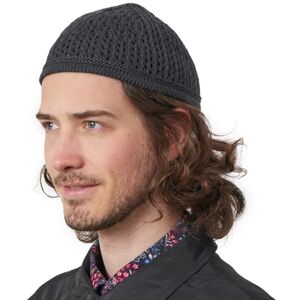 CHARM Chapeau Homme Kufi 100% Coton Bonnet Priere Islamique Calot Crâne Ete en Maille Crochet Gris - Publicité CHARM Chapeau Homme Kufi 100% Coton Bonnet Priere Islamique Calot Crâne Ete en Maille Crochet Gris - Publicité