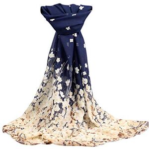IMJONO Femme Fleur Impression Mousseline de soie Écharpe Doux Emballage écharpe Tempérament élégant Dames Châle Écharpes Saint Valentin Cadeau Foulard en soie fine(Bleu foncé,1PC) - Publicité IMJONO Femme Fleur Impression Mousseline de soie Écharpe Doux Emballage écharpe Tempérament élégant Dames Châle Écharpes Saint Valentin Cadeau Foulard en soie fine(Bleu foncé,1PC) - Publicité
