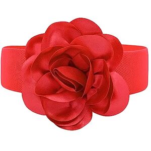 TeeYee Ceinture Élastique avec Fleur Accessoire Mode Chic Uni Femmes rouge - Publicité TeeYee Ceinture Élastique avec Fleur Accessoire Mode Chic Uni Femmes rouge - Publicité