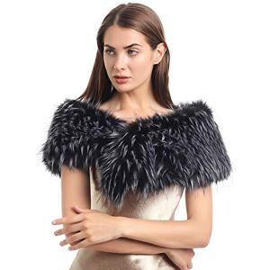 soul young Col Fausse Fourrure Femmes Hiver Dames Echarpe Etoles Châle(120CM,Noir&Blanc) - Publicité soul young Col Fausse Fourrure Femmes Hiver Dames Echarpe Etoles Châle(120CM,Noir&Blanc) - Publicité