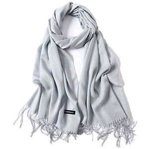 freesiom Echarpe Unisexe Homme Femme Hiver Chaude Longue Couleur Uni Frange Châle Foulard Tour Cache Cou Mode Simple Elegant Douce Automne Cadeau Anniversaire Noel (Gris Leger) - Publicité freesiom Echarpe Unisexe Homme Femme Hiver Chaude Longue Couleur Uni Frange Châle Foulard Tour Cache Cou Mode Simple Elegant Douce Automne Cadeau Anniversaire Noel (Gris Leger) - Publicité