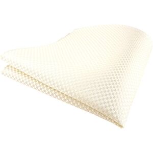 TigerTie Pochette en soie à carreaux beige crème nacré 25 x 25 cm, Mouchoir de Poche - Publicité TigerTie Pochette en soie à carreaux beige crème nacré 25 x 25 cm, Mouchoir de Poche - Publicité