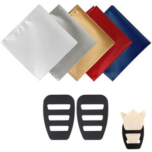 JINJUMEI Porte-Mouchoirs en Soie, 5 Pièces Mouchoir de Poche Costume Homme avec 2 Pièces Support Carré de Poche, Support Carré de Poche pour Homme pour Mariage, Smokings, Costumes, Cîner, Vestes - Publicité JINJUMEI Porte-Mouchoirs en Soie, 5 Pièces Mouchoir de Poche Costume Homme avec 2 Pièces Support Carré de Poche, Support Carré de Poche pour Homme pour Mariage, Smokings, Costumes, Cîner, Vestes - Publicité