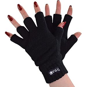 THMO Femme Gants Sans Doigts Thinsulate Doublés Polaire Gants Sans Doigt Chaud pour Hiver (Taille unique, Noir) - Publicité THMO Femme Gants Sans Doigts Thinsulate Doublés Polaire Gants Sans Doigt Chaud pour Hiver (Taille unique, Noir) - Publicité