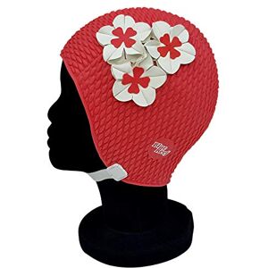 Blue Reef Tokyo Bubble Bonnet de bain pour femme Motif floral classique rétro 3 fleurs 2 couleurs trio de pétales 3D élégant vintage Taille unique pour adulte avec sangle réglable Rouge/blanc - Publicité Blue Reef Tokyo Bubble Bonnet de bain pour femme Motif floral classique rétro 3 fleurs 2 couleurs trio de pétales 3D élégant vintage Taille unique pour adulte avec sangle réglable Rouge/blanc - Publicité
