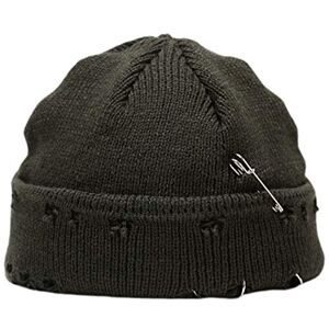 SXRQ Chapeau de pêcheur tricoté avec trou déchiré Épingles en métal Bord enroulable Bonnet extensible pour homme et femme Lot de chapeaux tricotés pour femme, vert militaire, Taille unique - Publicité SXRQ Chapeau de pêcheur tricoté avec trou déchiré Épingles en métal Bord enroulable Bonnet extensible pour homme et femme Lot de chapeaux tricotés pour femme, vert militaire, Taille unique - Publicité