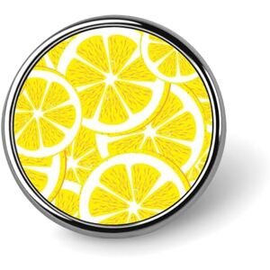 KWQDOZF Boutons de mode jaune citron broches broches rondes badges en métal bijoux cadeau pour revers vêtements châle chapeau - Publicité KWQDOZF Boutons de mode jaune citron broches broches rondes badges en métal bijoux cadeau pour revers vêtements châle chapeau - Publicité