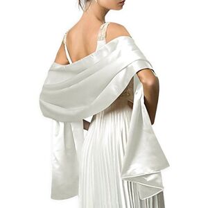 Mescara Femme Étole en Satin Châle Écharpe en Satin Wrap Foulard Pashmina 240cm*75cm pour Soirée Cérémonies Fêtes Mariage (blanc) - Publicité Mescara Femme Étole en Satin Châle Écharpe en Satin Wrap Foulard Pashmina 240cm*75cm pour Soirée Cérémonies Fêtes Mariage (blanc) - Publicité