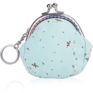 Oyachic Fleur Porte Monnaie Floral Coin Purse Vintage Wallet Portefeuille Fermoir Clic Clac Femme Pièces Pochette en Toile Porte Carte (Bleu) - Publicité Oyachic Fleur Porte Monnaie Floral Coin Purse Vintage Wallet Portefeuille Fermoir Clic Clac Femme Pièces Pochette en Toile Porte Carte (Bleu) - Publicité