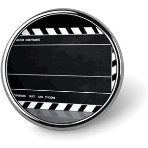 DWTJKMS Pin's rond noir classique en émail pour décoration de vêtements, chapeaux, sacs, chemises - Publicité DWTJKMS Pin's rond noir classique en émail pour décoration de vêtements, chapeaux, sacs, chemises - Publicité