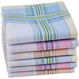 HOULIFE Femme Mouchoirs Tissu en Pur Coton Peigné Motif Rayures Carreaux Classique pour Usage Quotidien Lot de 6/12 Pièces 28x28cm Cadeau de Noël - Publicité HOULIFE Femme Mouchoirs Tissu en Pur Coton Peigné Motif Rayures Carreaux Classique pour Usage Quotidien Lot de 6/12 Pièces 28x28cm Cadeau de Noël - Publicité