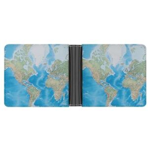 WYUSPGK Portefeuille en cuir pour homme, portefeuille en cuir imprimé carte du monde, adapté pour un usage quotidien, carte du monde, taille unique, motif carte du monde, Taille unique - Publicité WYUSPGK Portefeuille en cuir pour homme, portefeuille en cuir imprimé carte du monde, adapté pour un usage quotidien, carte du monde, taille unique, motif carte du monde, Taille unique - Publicité