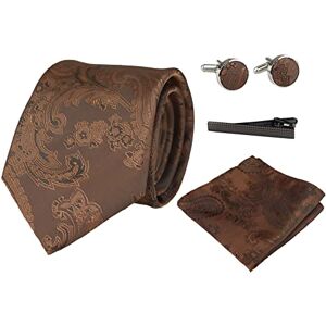TruClothing Cravate motifs cachemire coffret avec pochette et boutons de manchette tissu floral satiné bleu Taille unique - Publicité TruClothing Cravate motifs cachemire coffret avec pochette et boutons de manchette tissu floral satiné bleu Taille unique - Publicité