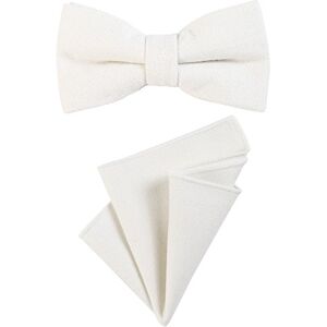 DonDon Hommes noeud papillon 12 x 6 cm lié longueur réglable et mouchoir 23 x 23 x 23 cm couleur coton assorti Blanc - Publicité DonDon Hommes noeud papillon 12 x 6 cm lié longueur réglable et mouchoir 23 x 23 x 23 cm couleur coton assorti Blanc - Publicité