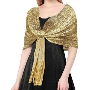 TUONYIS Chale Femme Mariage Doré Écharpe Châle Femme Châle Wrap Écharpe Châle de Mariage Élégant Châle Étole Mariage Wrap Foulard Écharpes Scintillants pour Soirée Cérémonies Parties Fêtes Mariage(Or) - Publicité TUONYIS Chale Femme Mariage Doré Écharpe Châle Femme Châle Wrap Écharpe Châle de Mariage Élégant Châle Étole Mariage Wrap Foulard Écharpes Scintillants pour Soirée Cérémonies Parties Fêtes Mariage(Or) - Publicité