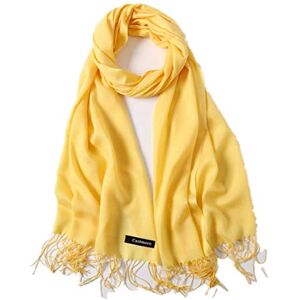 freesiom Echarpe Unisexe Homme Femme Hiver Chaude Longue Couleur Uni Frange Châle Foulard Tour Cache Cou Mode Simple Elegant Douce Automne Cadeau Anniversaire Noel (Jaune) - Publicité freesiom Echarpe Unisexe Homme Femme Hiver Chaude Longue Couleur Uni Frange Châle Foulard Tour Cache Cou Mode Simple Elegant Douce Automne Cadeau Anniversaire Noel (Jaune) - Publicité