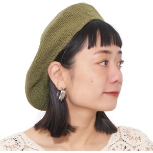 CHARM Chapeau Tam en Tricot pour Femmes et Casquette Beret Homme, Bonnet en Crochet 100% Coton, Béret Français Fait À La Main pour l'Été et l'hiver Kaki - Publicité CHARM Chapeau Tam en Tricot pour Femmes et Casquette Beret Homme, Bonnet en Crochet 100% Coton, Béret Français Fait À La Main pour l'Été et l'hiver Kaki - Publicité