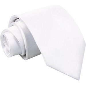 DQT Cravate Satin Blanc - Publicité DQT Cravate Satin Blanc - Publicité