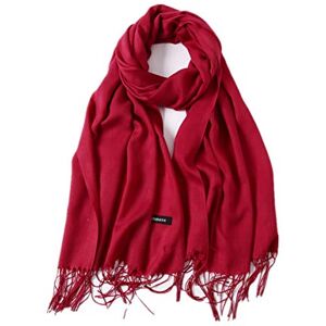 freesiom Echarpe Unisexe Homme Femme Hiver Chaude Longue Couleur Uni Frange Châle Foulard Tour Cache Cou Mode Simple Elegant Douce Automne Cadeau Anniversaire Noel (Bordeaux) - Publicité freesiom Echarpe Unisexe Homme Femme Hiver Chaude Longue Couleur Uni Frange Châle Foulard Tour Cache Cou Mode Simple Elegant Douce Automne Cadeau Anniversaire Noel (Bordeaux) - Publicité