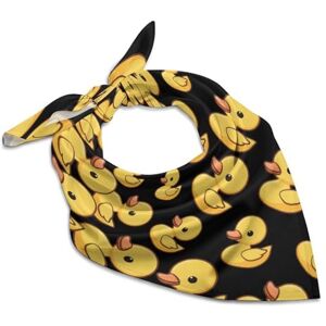 SMAZDFXX Foulard tendance en forme de canard en caoutchouc pour femme, en soie, style bandana, carré en satin, idéal comme cadeau - Publicité SMAZDFXX Foulard tendance en forme de canard en caoutchouc pour femme, en soie, style bandana, carré en satin, idéal comme cadeau - Publicité