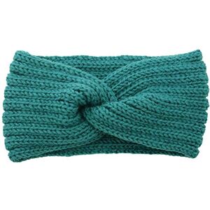 Serre-tête chaud en tricot extensible doux pour femme Serre-tête d'hiver en métal (1-vert, taille unique) - Publicité