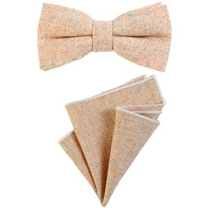 DonDon Hommes noeud papillon 12 x 6 cm lié longueur réglable et mouchoir 23 x 23 x 23 cm couleur coton assorti sable - Publicité DonDon Hommes noeud papillon 12 x 6 cm lié longueur réglable et mouchoir 23 x 23 x 23 cm couleur coton assorti sable - Publicité