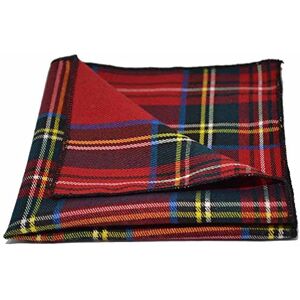 King & Priory Mouchoir de Poche pour le Contrôle Traditionnel Tartan Rouge (Hommes, Accessoire, Pocket Square) - Publicité King & Priory Mouchoir de Poche pour le Contrôle Traditionnel Tartan Rouge (Hommes, Accessoire, Pocket Square) - Publicité