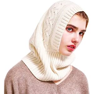 Prettystern Écharpe à Capuche en 100% Cachemire – Snood Loop Doux et Chaud, Hiver balaclava pour Femme Tresse blanc crème - Publicité Prettystern Écharpe à Capuche en 100% Cachemire – Snood Loop Doux et Chaud, Hiver balaclava pour Femme Tresse blanc crème - Publicité