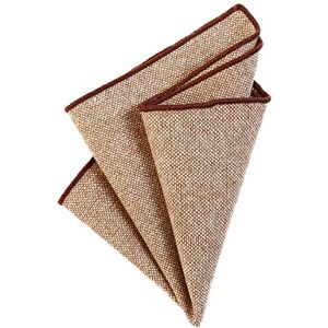 DonDon Mouchoir de poche pour homme 23 x 23 cm en coton, pliage facile, style Tweed monochrome brun clair - Publicité DonDon Mouchoir de poche pour homme 23 x 23 cm en coton, pliage facile, style Tweed monochrome brun clair - Publicité
