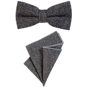 DonDon Hommes noeud papillon 12 x 6 cm lié longueur réglable et mouchoir 23 x 23 x 23 cm couleur coton assorti gris foncé-noir - Publicité DonDon Hommes noeud papillon 12 x 6 cm lié longueur réglable et mouchoir 23 x 23 x 23 cm couleur coton assorti gris foncé-noir - Publicité