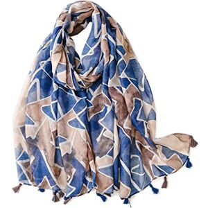 LumiSyne Voile Écharpe Femme Imprimé Floral Plante Motif Géométrique Avec Gland Bicolore Châle Transparent Léger Étole Longue Douce Foulard - Publicité LumiSyne Voile Écharpe Femme Imprimé Floral Plante Motif Géométrique Avec Gland Bicolore Châle Transparent Léger Étole Longue Douce Foulard - Publicité
