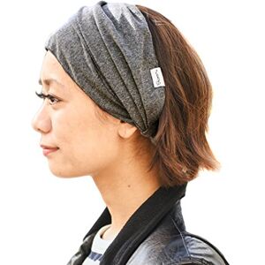 CHARM Bandeau Cheveux Femme Pré-Attaché Serre Tete Homme 100% Coton Bio Foulard Danse Bandana Pirate Large Chimio Gris Foncé L - Publicité CHARM Bandeau Cheveux Femme Pré-Attaché Serre Tete Homme 100% Coton Bio Foulard Danse Bandana Pirate Large Chimio Gris Foncé L - Publicité