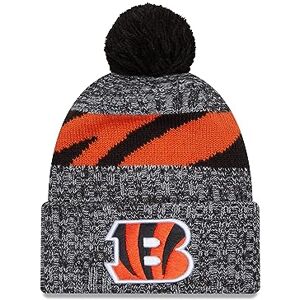 New Era Cincinnati Bengals NFL 2023 Sideline Sport Knit OTC Black Orange Beanie - Publicité New Era Cincinnati Bengals NFL 2023 Sideline Sport Knit OTC Black Orange Beanie - Publicité
