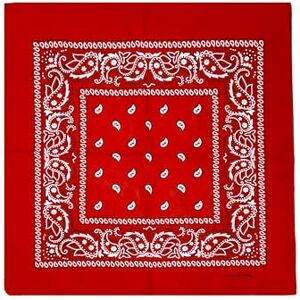 JOPHY & CO. Bandanas 100 % coton pour femme / homme / enfants, unisexe avec motif Paisley, mouchoir couvre-chef, écharpe pour cheveux / cou / poignet / tête COD., rouge, Taille Unique - Publicité JOPHY & CO. Bandanas 100 % coton pour femme / homme / enfants, unisexe avec motif Paisley, mouchoir couvre-chef, écharpe pour cheveux / cou / poignet / tête COD., rouge, Taille Unique - Publicité