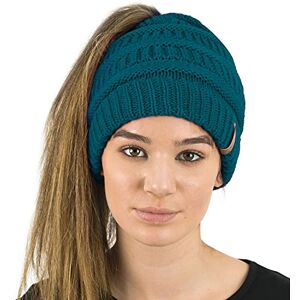 TOSKATOK® Dames Femmes Bonnet Queue de Cheval Plaine Chignon décoiffé Hiver Beanie Chapeau Cap Serre-tête-Taille Unique-Sarcelle - Publicité TOSKATOK® Dames Femmes Bonnet Queue de Cheval Plaine Chignon décoiffé Hiver Beanie Chapeau Cap Serre-tête-Taille Unique-Sarcelle - Publicité