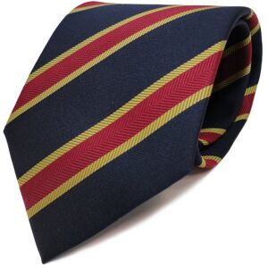 TigerTie cravate bleu royal bleu foncé rouge doré rayé Tie - Publicité TigerTie cravate bleu royal bleu foncé rouge doré rayé Tie - Publicité