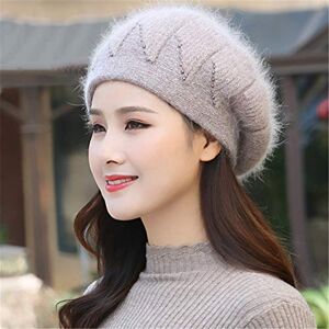Renost Bonnet en Tricot de Neige Thermique pour Femmes béret Angora Light Coffee - Publicité Renost Bonnet en Tricot de Neige Thermique pour Femmes béret Angora Light Coffee - Publicité