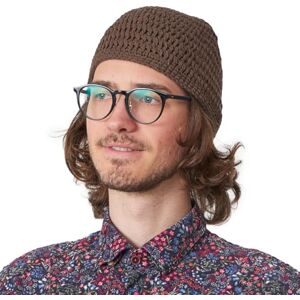 CHARM Chapeau Homme Kufi 100% Coton Bonnet Priere Islam Crochet Tricot Doux Peau Sensible Soins Chimio Femme Brun - Publicité CHARM Chapeau Homme Kufi 100% Coton Bonnet Priere Islam Crochet Tricot Doux Peau Sensible Soins Chimio Femme Brun - Publicité