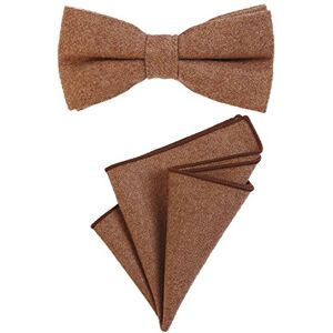 DonDon Hommes noeud papillon 12 x 6 cm lié longueur réglable et mouchoir 23 x 23 x 23 cm couleur coton assorti brun clair - Publicité DonDon Hommes noeud papillon 12 x 6 cm lié longueur réglable et mouchoir 23 x 23 x 23 cm couleur coton assorti brun clair - Publicité
