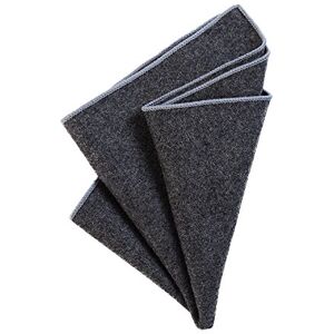 DonDon Mouchoir de poche pour homme 23 x 23 cm en coton, pliage facile, style Tweed monochrome gris foncé - Publicité DonDon Mouchoir de poche pour homme 23 x 23 cm en coton, pliage facile, style Tweed monochrome gris foncé - Publicité