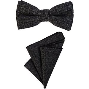 DonDon Hommes noeud papillon 12 x 6 cm lié longueur réglable et mouchoir 23 x 23 x 23 cm couleur coton assorti noir-gris foncé - Publicité DonDon Hommes noeud papillon 12 x 6 cm lié longueur réglable et mouchoir 23 x 23 x 23 cm couleur coton assorti noir-gris foncé - Publicité