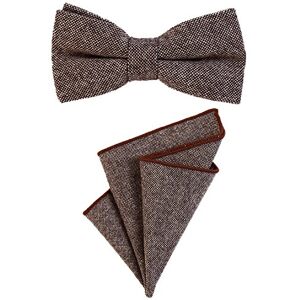 DonDon Hommes noeud papillon 12 x 6 cm lié longueur réglable et mouchoir 23 x 23 x 23 cm couleur coton assorti brun-beige - Publicité DonDon Hommes noeud papillon 12 x 6 cm lié longueur réglable et mouchoir 23 x 23 x 23 cm couleur coton assorti brun-beige - Publicité