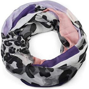 styleBREAKER Écharpe tube pour femmes avec motif imprimé léopard et à-plats de couleurs, snood, foulard , couleur:Violet-Lilas-Rosé - Publicité styleBREAKER Écharpe tube pour femmes avec motif imprimé léopard et à-plats de couleurs, snood, foulard , couleur:Violet-Lilas-Rosé - Publicité