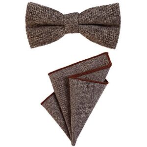 DonDon Hommes noeud papillon 12 x 6 cm lié longueur réglable et mouchoir 23 x 23 x 23 cm couleur coton assorti brun-noir-beige - Publicité DonDon Hommes noeud papillon 12 x 6 cm lié longueur réglable et mouchoir 23 x 23 x 23 cm couleur coton assorti brun-noir-beige - Publicité