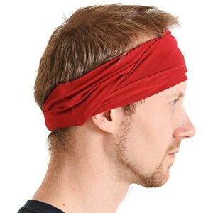 CHARM Homme Élastique Bandana Bandeau Japonais Femme Cheveux Longs Tête Dreads Enrouler Rouge - Publicité CHARM Homme Élastique Bandana Bandeau Japonais Femme Cheveux Longs Tête Dreads Enrouler Rouge - Publicité