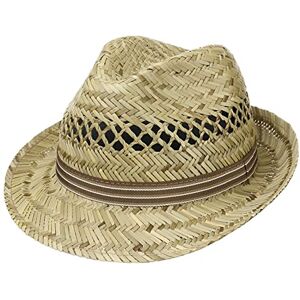 Lipodo Striped Ribbon Chapeau Trilby en Paille Fabrique en Italie Unisexe Printemps Ete - Publicité Lipodo Striped Ribbon Chapeau Trilby en Paille Fabrique en Italie Unisexe Printemps Ete - Publicité