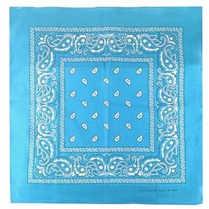 JOPHY & CO. Bandanas 100 % coton pour femme / homme / enfants, unisexe avec motif Paisley, mouchoir couvre-chef, écharpe pour cheveux / cou / poignet / tête COD., turquoise, Taille Unique - Publicité JOPHY & CO. Bandanas 100 % coton pour femme / homme / enfants, unisexe avec motif Paisley, mouchoir couvre-chef, écharpe pour cheveux / cou / poignet / tête COD., turquoise, Taille Unique - Publicité